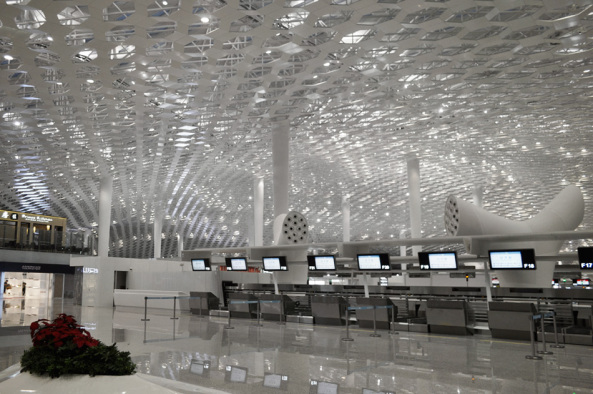 Fuksas, Bao�an District, Shenzhen, Guangdong, China, Massimiliano and Doriana Fuksas, Studio Fuksas, Knippers Helbig Engineering, Stuttgart, NY, shenzhen bao�an international airport, Flughafen, Terminal, T3, Gate, Airport, Flughafenarchitektur, Bauen in China