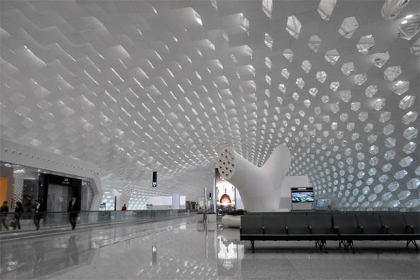Fuksas, Bao�an District, Shenzhen, Guangdong, China, Massimiliano and Doriana Fuksas, Studio Fuksas, Knippers Helbig Engineering, Stuttgart, NY, shenzhen bao�an international airport, Flughafen, Terminal, T3, Gate, Airport, Flughafenarchitektur, Bauen in China
