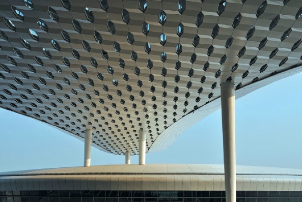 Fuksas, Baoan District, Shenzhen, Guangdong, China, Massimiliano and Doriana Fuksas, Studio Fuksas, Knippers Helbig Engineering, Stuttgart, NY, shenzhen baoan international airport, Flughafen, Terminal, T3, Gate, Airport, Flughafenarchitektur, Bauen in China
