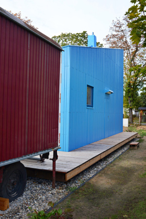 Blaues Haus, Wochenendhaus, Datsche, H�tten & Pal�ste Architekten, Brandenburg, Senzig