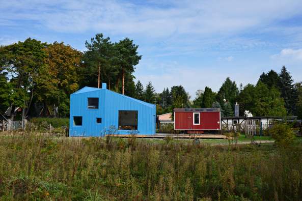 Blaues Haus, Wochenendhaus, Datsche, H�tten & Pal�ste Architekten, Brandenburg, Senzig