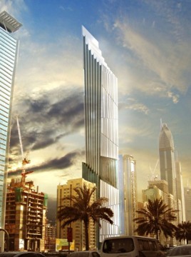 Blick entlang der Sheikh Zayed Road