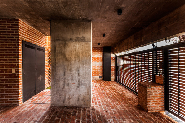 Wohnhaus, Backstein, estudiotrama, arqtipo, Buenos Aires, Argentinien