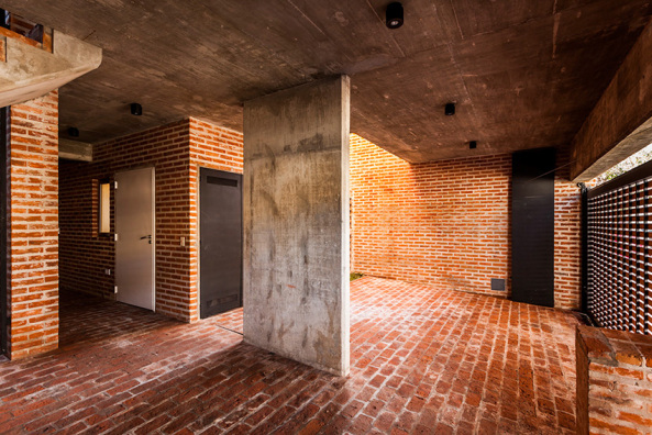 Wohnhaus, Backstein, estudiotrama, arqtipo, Buenos Aires, Argentinien