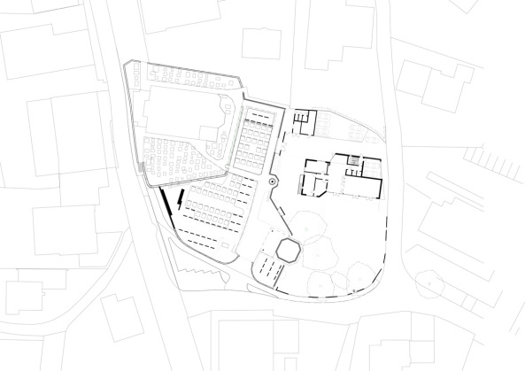 Pfarrhaus, Erl, Tirol, Österreich, Passionsspiele, umfeld architectural environment, Kupferhülle