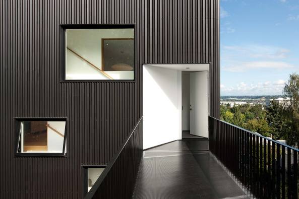 Wohnhaus, Metallfassade, Panoramablick, Benjamin Waechter Architect, Portland, USA