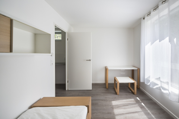 Ithaques, Atelier WRA, Studentenwohnheim, Wohneim, Holzhaus, Holztragwerk, Holzfassade, Gartenhaus, Whild rabbits architecture