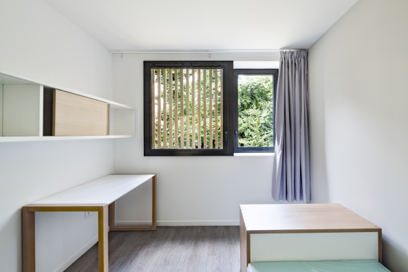 Ithaques, Atelier WRA, Studentenwohnheim, Wohneim, Holzhaus, Holztragwerk, Holzfassade, Gartenhaus, Whild rabbits architecture