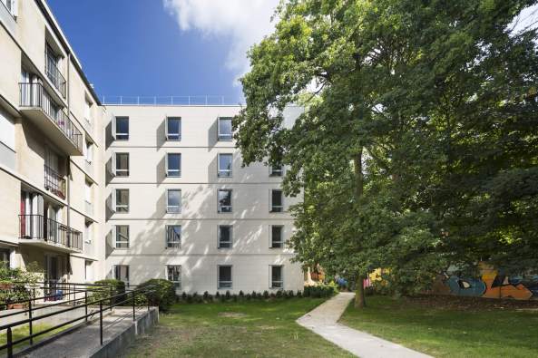 Ithaques, Atelier WRA, Studentenwohnheim, Wohneim, Holzhaus, Holztragwerk, Holzfassade, Gartenhaus, Whild rabbits architecture