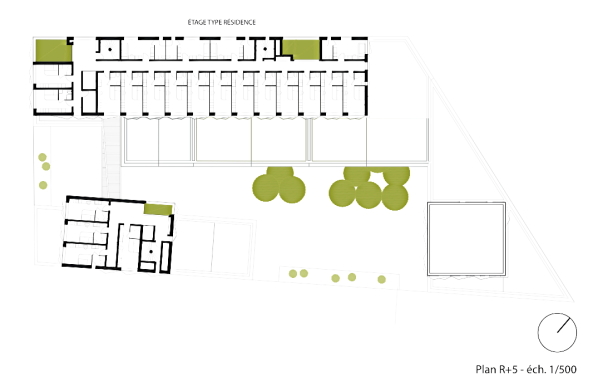 Schule, Wohnheim, Cardinet Chalabre, Paris, Atelier d'Architecture Philas