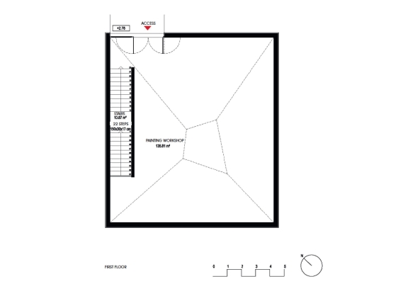 Eduardo Arranz-Bravo, Atelier in Barcelona, Beton, Hang, Wald, Tibidabo, Bauten f�r die Kunst, Architekten bauen f�r K�nstler, Jordi Garces, Malerei, Studio, K�nstlerstudio, Arranz Bravo