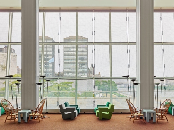 Lounge im UN Hauptquartier in New York von Hella Jongerius und Rem Koolhaas