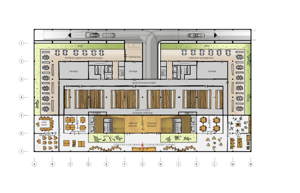 Mecanoo mit Martinez Johnson, Mies van der Rohe, Mies-Bibliothek in Washington, Shortlist, Martin Luther King Memorial Library, Mecanoo (Delft), Patkau Architects (Vancouver) und Studios Architecture (Washington), Mies, Umbau, Abstimmung