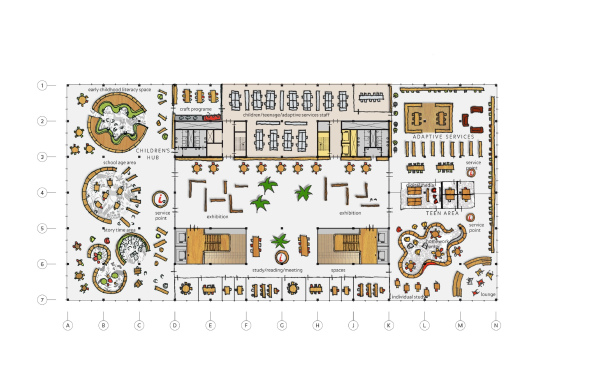 Mecanoo mit Martinez Johnson, Mies van der Rohe, Mies-Bibliothek in Washington, Shortlist, Martin Luther King Memorial Library, Mecanoo (Delft), Patkau Architects (Vancouver) und Studios Architecture (Washington), Mies, Umbau, Abstimmung