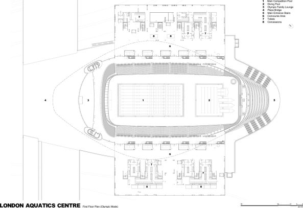London, Zaha Hadid, Schwimmbad, Schwimmhalle, Schwimmzentrum von Hadid, Zaha Hadid Architects, Olympische Sommerspiele 2012 in London, Beton, Olympiapark, Olympia, Zaha Hadis Aquatic Center