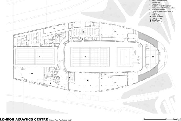 London, Zaha Hadid, Schwimmbad, Schwimmhalle, Schwimmzentrum von Hadid, Zaha Hadid Architects, Olympische Sommerspiele 2012 in London, Beton, Olympiapark, Olympia, Zaha Hadis Aquatic Center