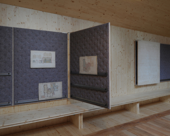 Umbau, Umnutzung, Archiv, Architekturzeichnung, Holz, Hugh Strange Architects, London, Scheune