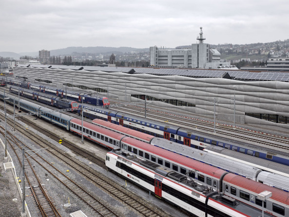 EM2N;Schweizerischen Bundesbahnen; SBB, Serviceanlage; Z�rich-Herdern; Mathias M�ller; Daniel Niggli; Faserzement; Fassade