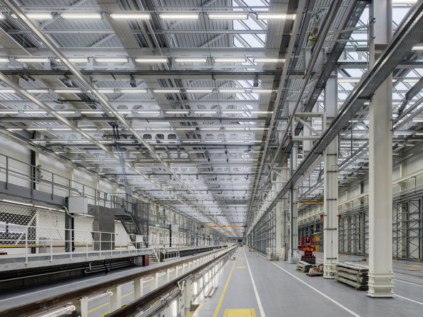 EM2N;Schweizerischen Bundesbahnen; SBB, Serviceanlage; Z�rich-Herdern; Mathias M�ller; Daniel Niggli; Faserzement; Fassade