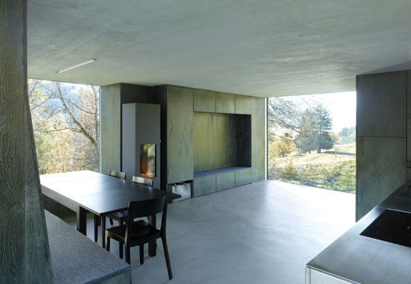 Savioz Fabrizzi, Sion, Schweiz, Berghtte, Ferienhaus, Atelier, Holz, Beton, Edelstahl