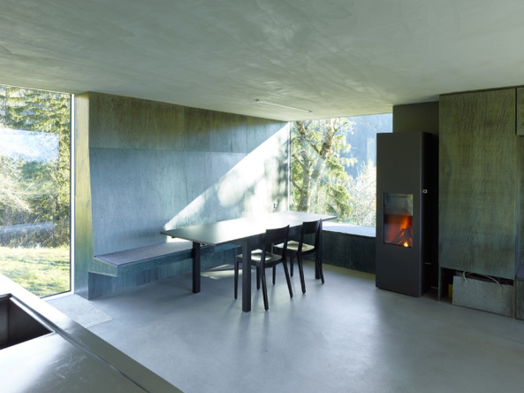 Savioz Fabrizzi, Sion, Schweiz, Berghtte, Ferienhaus, Atelier, Holz, Beton, Edelstahl