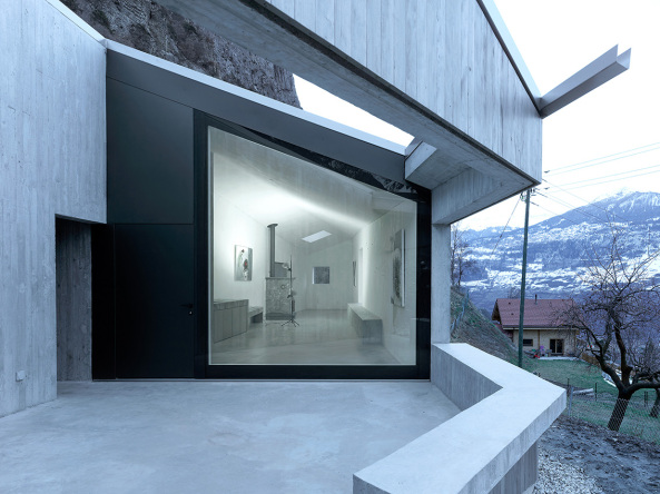 Savioz Fabrizzi, Sion, Schweiz, Berghtte, Ferienhaus, Atelier, Holz, Beton, Edelstahl