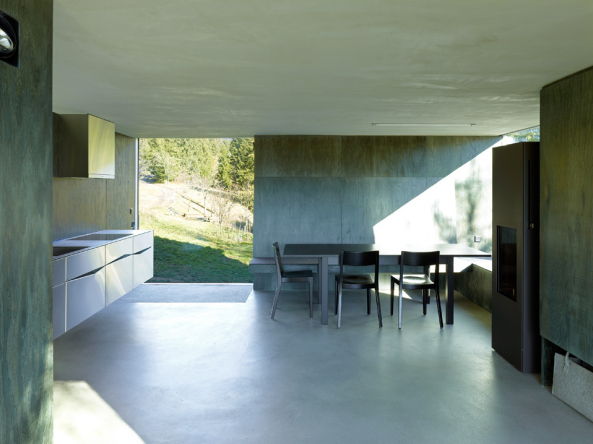Savioz Fabrizzi, Sion, Schweiz, Berghtte, Ferienhaus, Atelier, Holz, Beton, Edelstahl