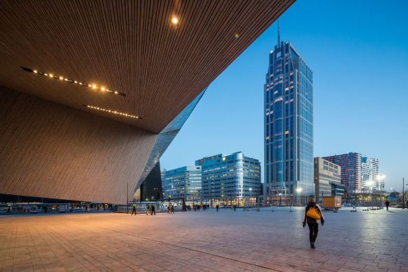 Team CS, Benthem Crouwel, MVSA Meyer en Van Schooten, West 8, Centraalstation, Rotterdam, Verkehrsbau, Bahnhofsgebude, Hauptbahnhof, Stationsplein, Bahnhofsvorplatz