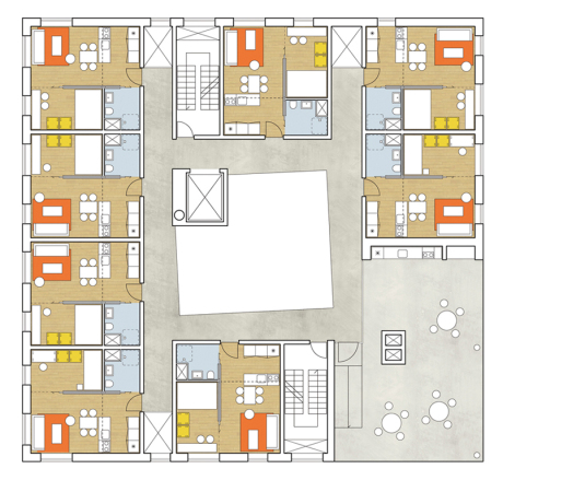 Studentenwohnheim, Aarhus, Cubo Arkitekter, Terroir, Farbe, Energieeffizienz, Dnemark