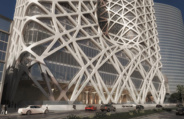 Zaha Hadid Architects, Macao, Cotai, Hotel, Blob, Melco Crown Entertainment, Fassade, Cotai Strip