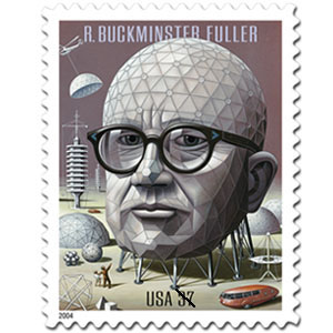 Briefmarke zu Ehren Buckminster Fullers