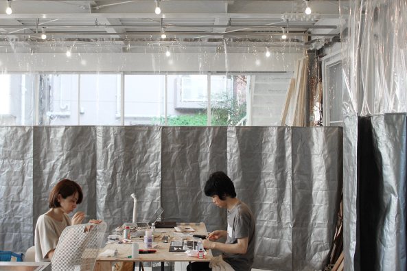 Japan, Hous for seven people, mnm Mio Tsuneyama, Baugruppe, Stahlbau, Leben und Arbeiten, Holzkonstruktion, Stahlbau, Sichtbeton, Sperrholz, Madeleine Kessler