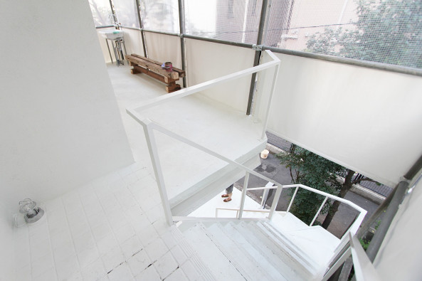 Japan, Hous for seven people, mnm Mio Tsuneyama, Baugruppe, Stahlbau, Leben und Arbeiten, Holzkonstruktion, Stahlbau, Sichtbeton, Sperrholz, Madeleine Kessler