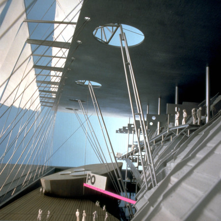 Deutscher Pavillon, Expo Sevilla 1992, nicht realisierter Entwurf von Auer Weber