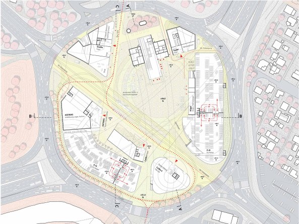 Froetscher Lichtenwagner, the next ENTERprise architects, Architekt Martin Kohlbauer ZT GmbH, ASFINAG, Wettbewerb, Wien, �sterreich, St�dtebau, st�dtebaulicher Entwurf, Verkehr, Verkehrsknotenpunkt, U-Bahn, Glasfassade