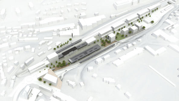 Hosoya Schaefer Architects, Wettbewerb, Herisau, Bahnhof, Schweiz, Infrastruktur, Infrastrukturprojekt, Infrastruktur, Verkehr, Wohnen, Bro, Gewerbe