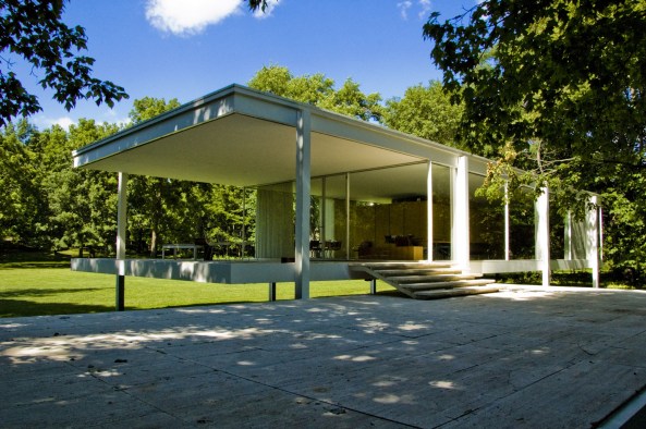 Huslebauer-Traum der 60er Jahre: Ludwig Mies van der Rohes Farnsworth House (1950/51) bei Chicago