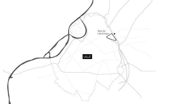 Euralille, LAN Architecture, B�rogeb�ude, Rem Koolhaas, Kupfer, Gitterwerk. Lattenwerk, Egis, office, O.M.A, OMA, Metallfassade, B�rohaus, Neubau, Quantum Leap, Euravenir