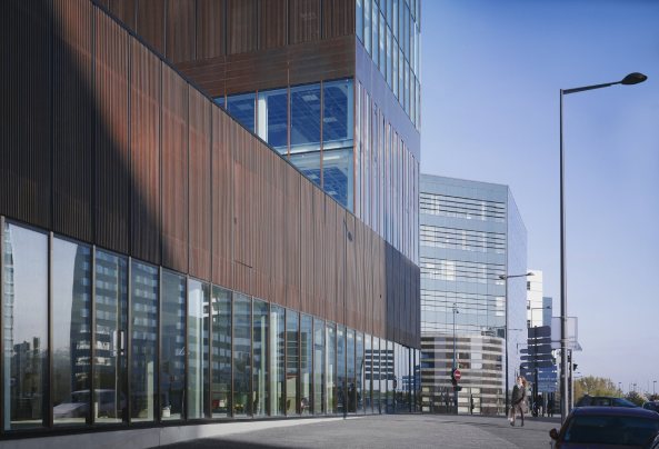 Euralille, LAN Architecture, B�rogeb�ude, Rem Koolhaas, Kupfer, Gitterwerk. Lattenwerk, Egis, office, O.M.A, OMA, Metallfassade, B�rohaus, Neubau, Quantum Leap, Euravenir