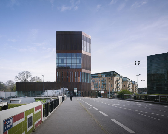 Euralille, LAN Architecture, Brogebude, Rem Koolhaas, Kupfer, Gitterwerk. Lattenwerk, Egis, office, O.M.A, OMA, Metallfassade, Brohaus, Neubau, Quantum Leap, Euravenir