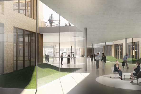 Ortner&Ortner Baukunst, O&O, Campus Wstenrot & Wrttembergische AG, Wettbewerb, Ludwigsburg, Brogebude, Erschlieung