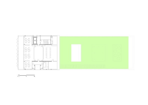 ACXT, Aitor Ortiz, Baskenland, baskisches Nationalarchiv, Archivgebude, Archiv, Historical Archive of the Basque Country, Mara de Haro, 3, Bilbao, Archivo Histrico de Euskadi, Gonzalo Carro, Glasfassade, Interriodesign, Design, Spanien, Iberische Halbinsel, gefaltete Fassade, Lagerhaus, Kellergeschoss, Erdgeschoss, Rasen, Brogebude, Leserume, Lesesaal, Bibliothek, Arbeitsraum, Aktenschrank, bedrucktes Glas