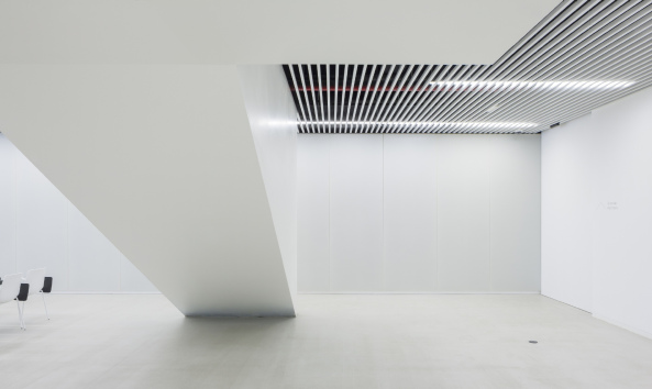 ACXT, Aitor Ortiz, Baskenland, baskisches Nationalarchiv, Archivgebude, Archiv, Historical Archive of the Basque Country, Mara de Haro, 3, Bilbao, Archivo Histrico de Euskadi, Gonzalo Carro, Glasfassade, Interriodesign, Design, Spanien, Iberische Halbinsel, gefaltete Fassade, Lagerhaus, Kellergeschoss, Erdgeschoss, Rasen, Brogebude, Leserume, Lesesaal, Bibliothek, Arbeitsraum, Aktenschrank, bedrucktes Glas