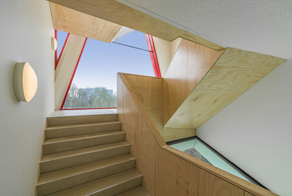 Geert Groote, Schule, Amsterdam, Niederlande, Search Architekten, SeARCH, Sanierung, Erweiterun, Holz, Fassade