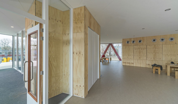 Geert Groote, Schule, Amsterdam, Niederlande, Search Architekten, SeARCH, Sanierung, Erweiterun, Holz, Fassade