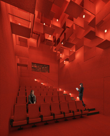 Kengo Kuma, Yunnan, China, Kengo Kuma and associates, Holz, wood, multifunktionales Zentrum, Ausstellungsraum, exhibition space, Theater, Gitterkonstruktion, sales center