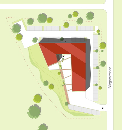 Raiffeisenbank Sdstormarn Mlln, Trittau, KBNK Architekten, Torfbrandziegel
