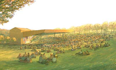 Grundsteinlegung fr Kunst- und Musikzentrum in Woodstock