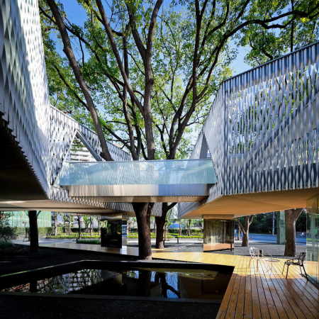 Huaxin Business Center, Shanghai, Scenic Architecture Office, Aluminium-Fassade