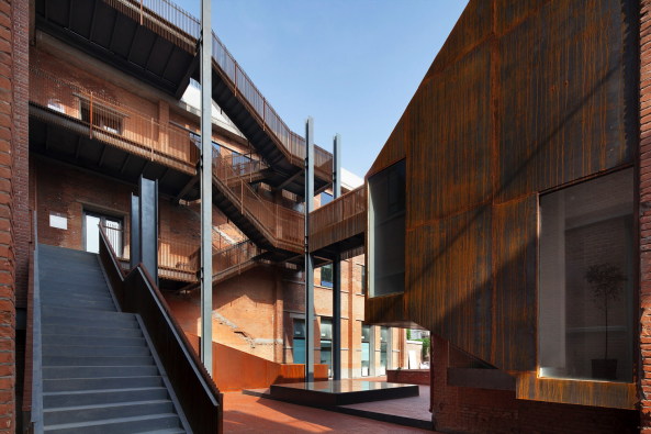 Origin Architect, Offset-Druckerei, Peking, Dongchen-Distrikt, Umbau, Industriebau, Corten-Stahl